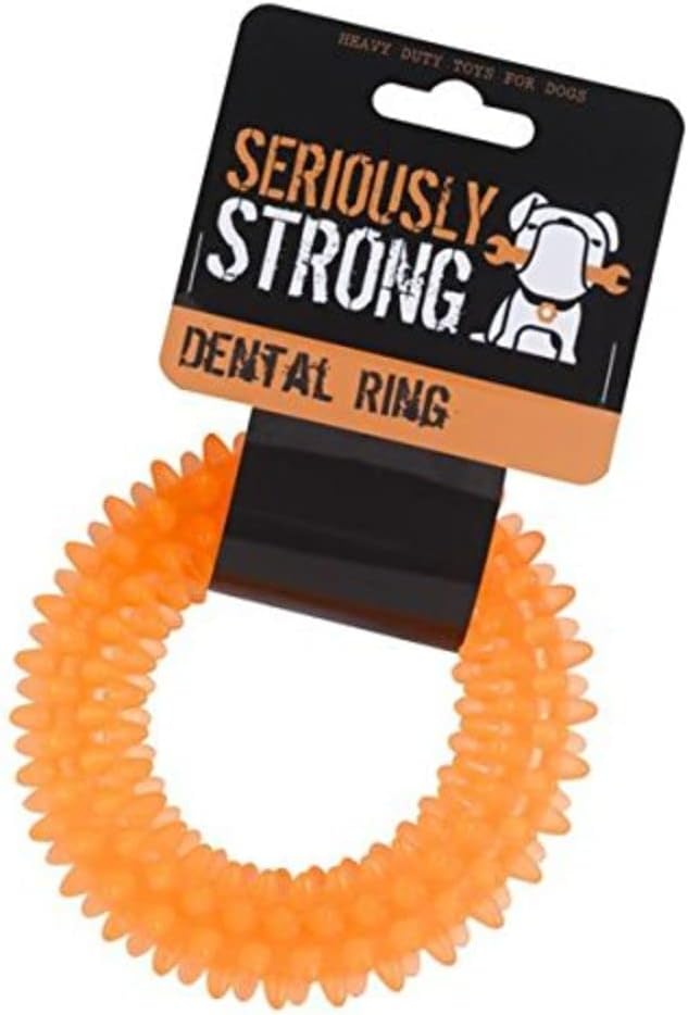 Petface Seriously Strong Dental Ring Dog Toy Orange