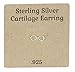 Forbidden Body Jewelry .925 Sterling Silver Infinity Symbol Cartilage Stud Earring (Sold Individually)