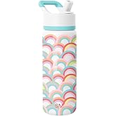 Simple Modern Kids Summit Water Bottle with Straw Lid | 18oz Stainless Steel Cup Insulated Tumbler for Toddlers, School | Rainbow Spark