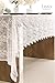 Ling's moment White Lace Tablecloth 60x120 Inches Wedding Table Runner Overlay Rustic Boho Wedding Reception Table Decor