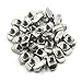 Ideaker 50pcs Silver European Standard 30 Series Aluminum Slot Carbon Steel Half Round Roll in Sliding T Slot Nut with M6 Thread