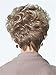 Women Wigs Ashy Blonde Short Curly Natural Heat Resistant Synthetic Hair Wigs 8 Inch