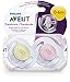 Philips AVENT BPA Free Translucent Orthodontic Infant Pacifier, 0-6 Months, Color May Vary, 2-Pack