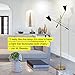 Brightech Ella Mid Century LED Floor Lamp with 2 Adjustable Arms and 2 Energy Efficient 9.5 Watt Light Bulbs, Gold/Black