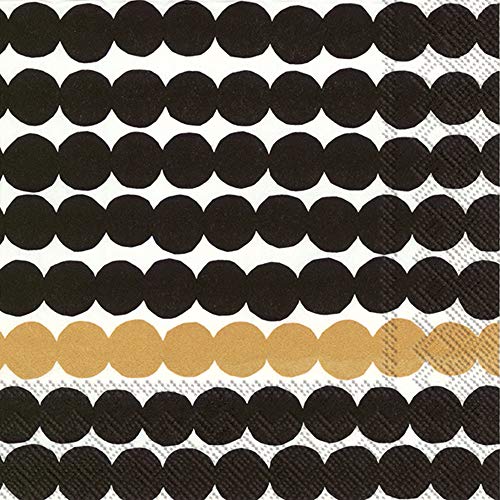 Boston International Ideal Home Range napkins, Rasymatto- Black/Gold, 20-Count,…