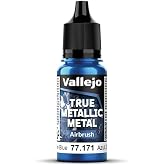 Vallejo - Sapphire Blue Airbrush, True Metallic Metal TMM, 18 ml (0.6 fl.oz.)