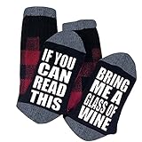 IF YOU CAN READ THIS BRING ME SOME WINE Funny Saying Beer Cotton Crew Socks for Men Women