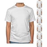 BROOKLYN VERTICAL Mens 6-Pack Crew Neck Undershirts Short Sleeve Cotton Round Neck Soft Comfortable Cotton Size S-3XL