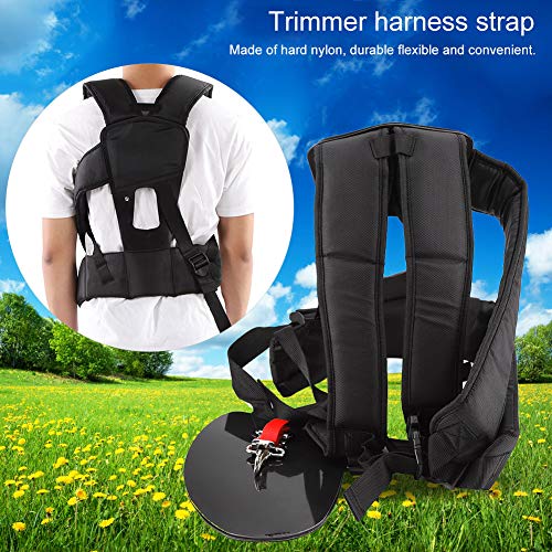 Wifehelper Trimmer Double Shoulder Strap Mower Nylon M-Shaped Belt for Brush Cutter Garden Patio