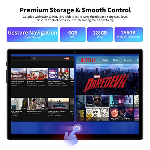 TECLAST 10.1 Inch Android 12 Gaming Tablet,4GB RAM 128GB ROM,Dual SIM TF 1TB Card Slots,HD IPS Screen,2.0GHz Octa-Core Processor,5MP+8MP Dual Camera,6000mAh,Support 4G LTE,WiFi,Bluetooth,GPS - Image 6