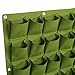 Yosoo 81 Pockets Planting Bags Wall Hanging Gardening Planter Outdoor Indoor Vertical Greening Grow Bags Flower Growing Container, Black