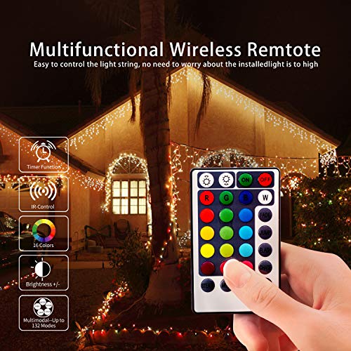 Kaulsoue 132 Lighting Modes 16 Colored, Battery Operated Powered 16.4ft 50 Led Fairy Lights Color Changing. Led String Lights with Remote, with Timer, for Bedroom Indoor Christmas 2 Pack - Thumbnail 4