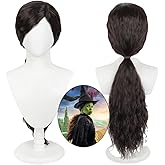 YYUISD Women Black Long Fluffy Wig for Halloween Cosplay Costume Wig