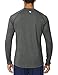 BALEAF Men's Long Sleeve Running Shirts Quick Dry Workout Shirts Athletic T-Shirts Lightweight Soft Fishing Tee Tops Grey Heather Size XL