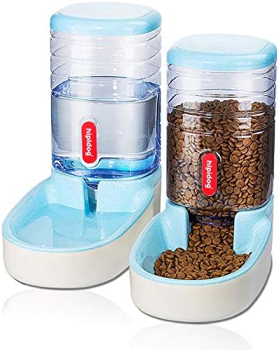 Automatic Pet Feeder Small&Medium Pets Automatic Food Feeder and Waterer Set 3.8L, Travel Supply Feeder and Water Dispenser for Dogs Cats Pets Animals