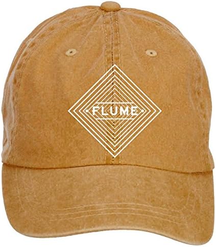LongDaCo Flume Logo Cotton Baseball Cap with Adjustable Hat Men Brown