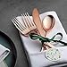 NERVURE 300 Piece Rose Gold Plastic Silverware Set, Disposable Rose Gold Cutlery, Heavyweight Gold Cutlery 150 Forks, 75 Knives, 75 Spoons. Perfect for Parties, Weddings & Catering Events (Rose Gold)