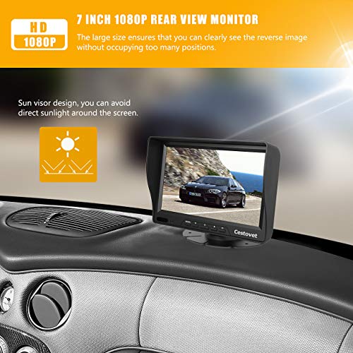 7 inch Vehicle Backup Camera and Monitor Kit,HD 1080P Rear View Camera Monitor,Back Up Camera