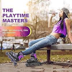 2PM SPORTS Girls Adjustable Inline Skates, Fun