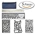 TianJi 5 Pack Stainless Steel Quick Record Journals Stencil Set Painting Stencils with Storage Package for Daily Planning