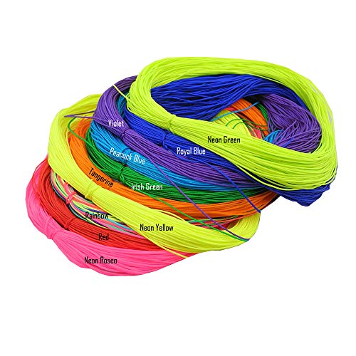 Inspirelle 10-Color 0.5mm Nylon Beading String Knotting Cord, Chinese Knotting Cord Nylon Macrame Thread Beading Cord for DIY Jewellery Making (30M Each Color, Bright Colors)