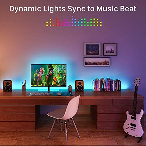 MINGER LED Strip Lights, 16.4ft Color Changing Light Strip Music Sync