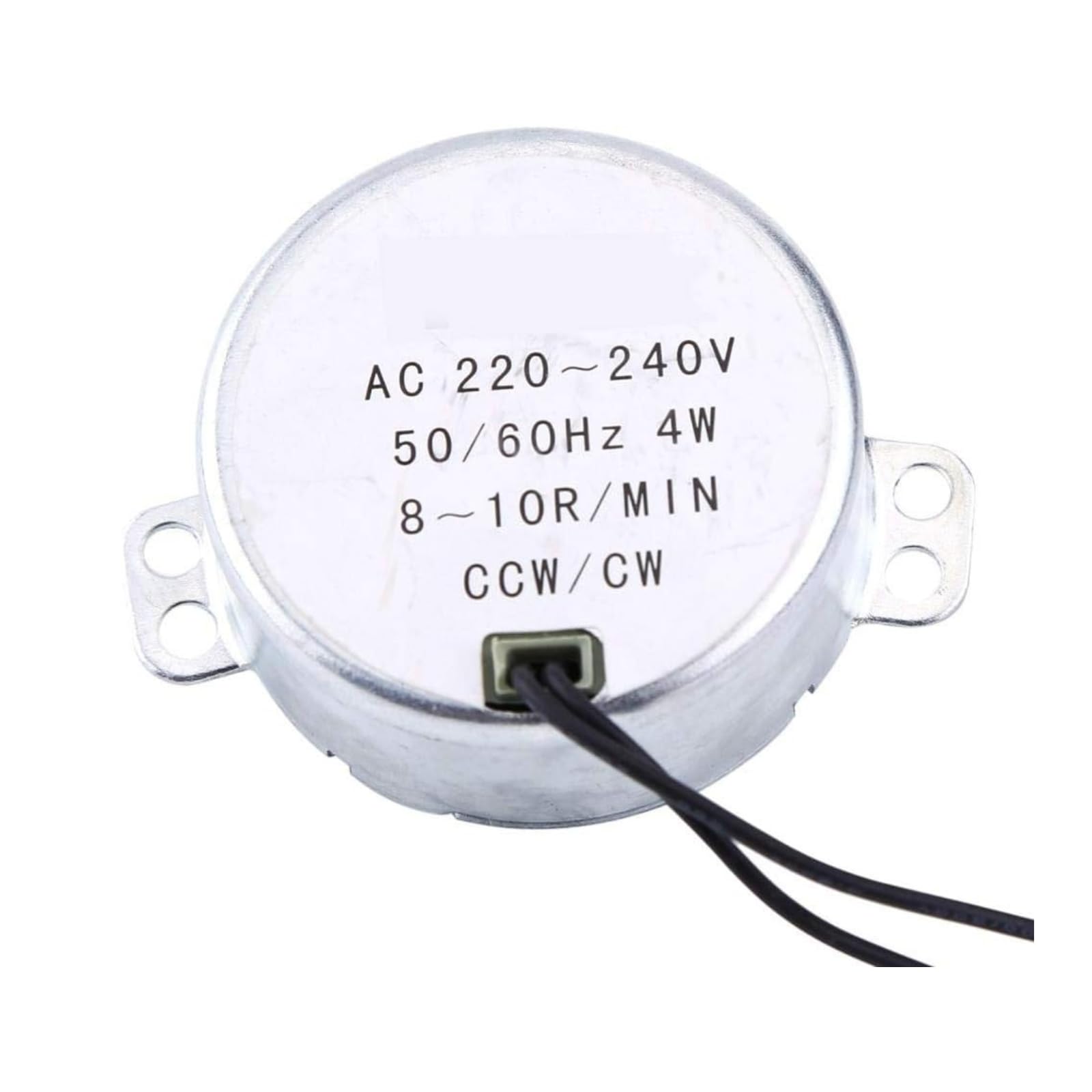 VIFER AC 220-240V Synchronous Motor, Electric Synchronous Motor Rotary Round Motor Synchronization Gear Motor 4W CW/CCW (8-10RPM)