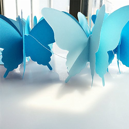 zilue Butterfly Banner Decorative Paper Garland for Wedding, Baby Shower, Birthday & Theme Decor 110 - //coolthings.us