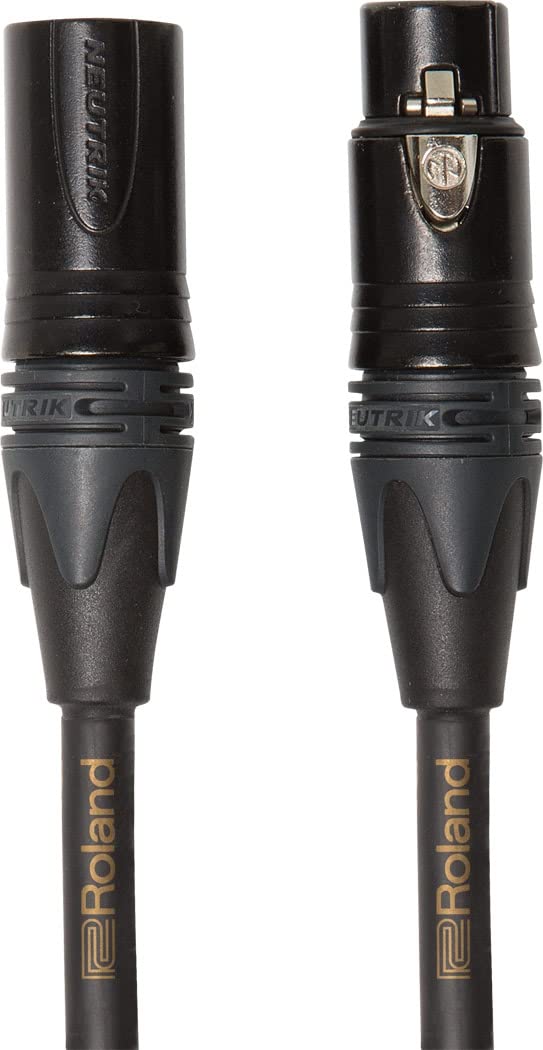 ROLAND Gold Series Microphone Cable Rmc-G25, Black, Length: 25 Ft./7.5 M