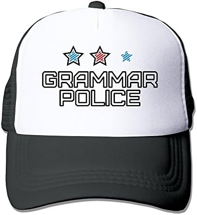 Grammar Police Toddler KidsFunny Mesh Caps - Adjustable Baseball Cap