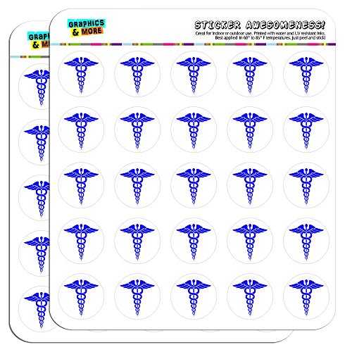 Caduceus Medical Symbol Blue Doctor MD RN EMT 1