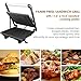 Panini Press Gourmet Sandwich Maker, 4-Slice Extra Large Panini Press Grill with Non-Stick Coated Plates and Removable Drip Tray, Stainless Steel, 1200W