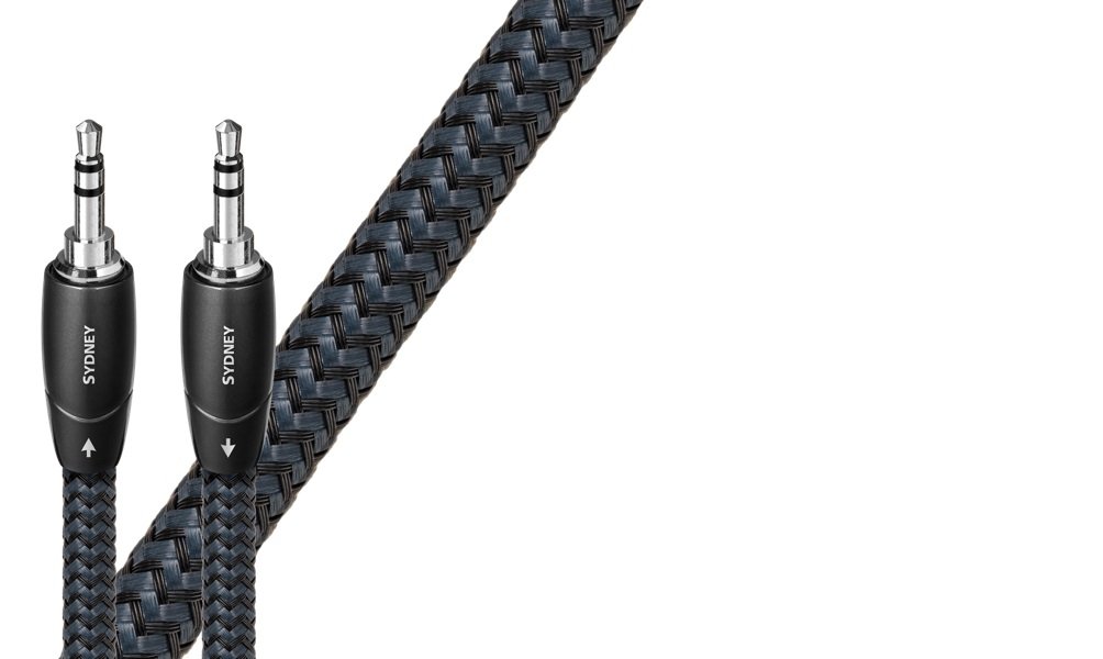 AudioQuest 2m Sydney 3.5mm Audio Cable - 3.5mm Male-to-Male, 2m, Black, Compatible with MP3 Player, Smartphone, PC