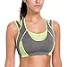 SYROKAN Women's High Impact Support Wirefree Workout Racerback Sports Bra Top Multicoloured #4 S