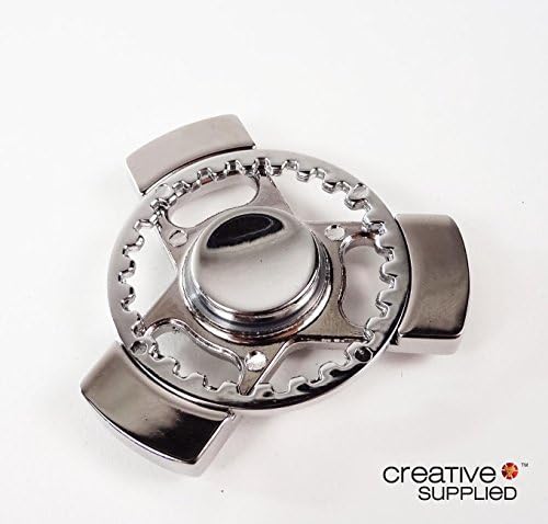 Chrome UFO Fidget Spinner by Creative Supplied - Hot New Model Design Style, Toy EDC Focus ADHD Autism, Fidget Finger