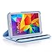 Tab 4 7.0 Case, AiSMei Rotating Case For Samsung Galaxy Tab 4 7.0 SM-T230,SM-T231, SM-T230NU Tablet PC,7-Inch PU Leather Case [Bonus Stylus+Screen Protector] -Light Blue