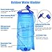 MATT SAGA Hydration Bladder, 3L Leak Proof Water Reservoir, Water Bladder Bag with Quick Release Insulated Tube, BPA Free Hydration Pack Replacement, for Outdoor Sports, Large Opening, Blue.