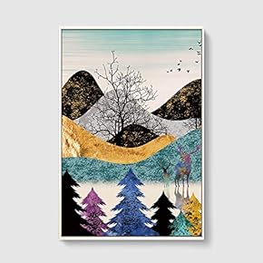 SIGNFORD Framed Canvas Home Artwork Decoration Abstract Scenery...