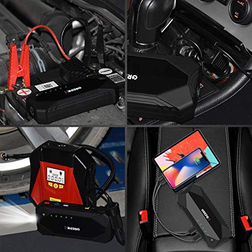 Jump Starter 1500A 18000mAh,Jumper Pack with USB Quick Charge,Battery