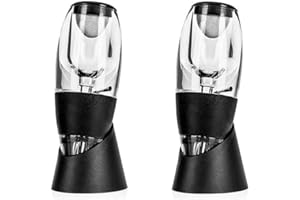Auch 2pcs Wine Aerator Decanter Pourer Spout Set with Filters for Purifier Stand Travel Bag Diffuser Air Aerating Strainer fo