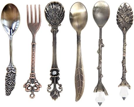 gangnumskythaii Tea Soap Dessert Coffee Spoons Rests for Kitchen Party Cooking Tools Accessories Gifts Royal Style Metall(TypeP4)