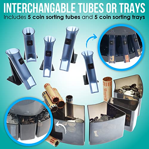 Nadex S540 Pro Coin Counter, Sorter, and Wrapper Sorts up to 300