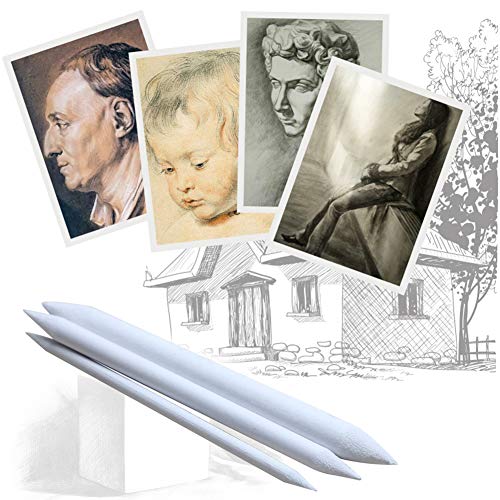 2 Sets 12 Pcs Sketch Paper Stump Pencil, Art Blenders Paper Eraser Correction Student Sketch Drawing Tools Pencil Extension Tool Sketch Art Drawing Pens - Thumbnail 5