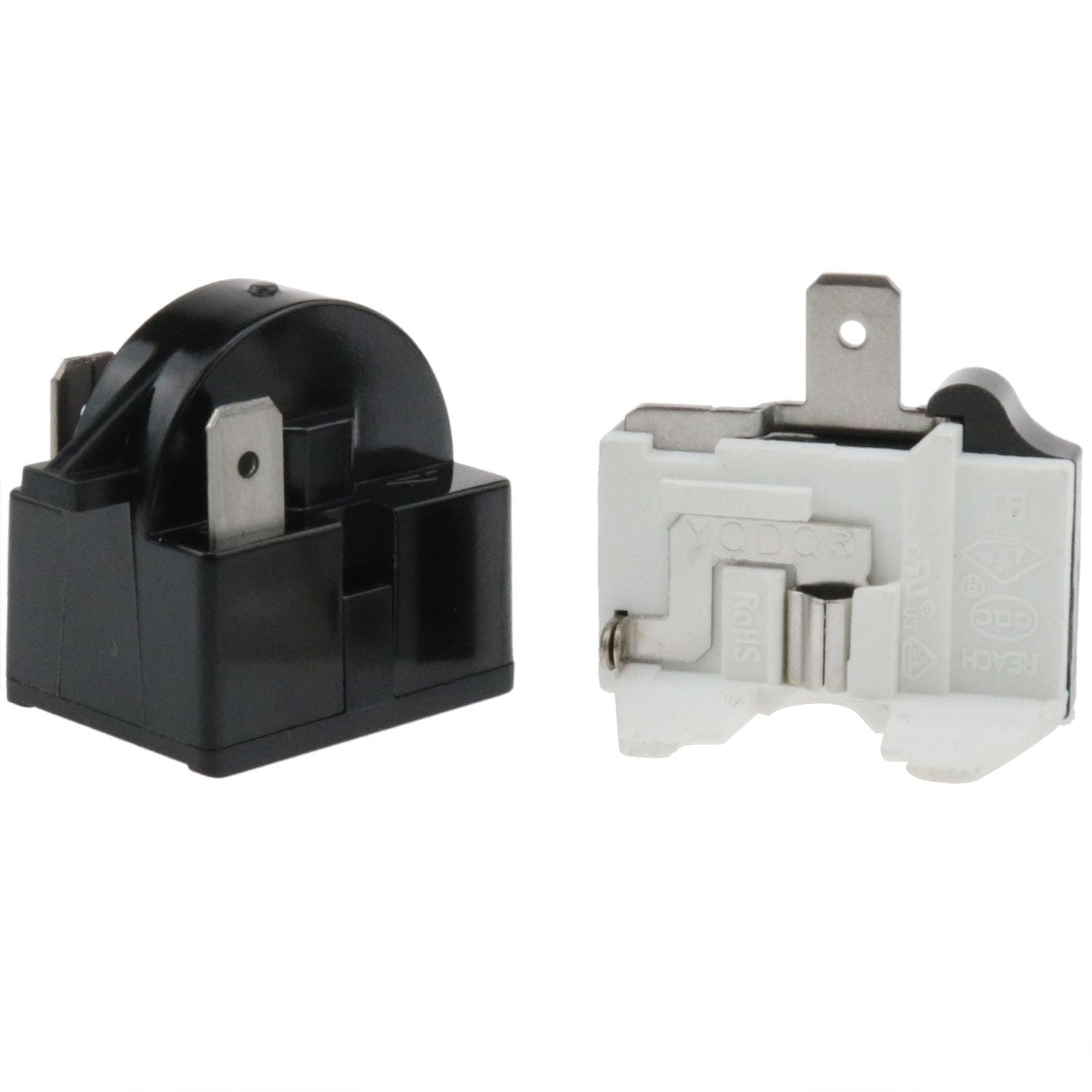 Photo 1 of (2 Set) PTC Refrigerator Start Relay 4.7 PTC 2 Pin Refrigerator Start Relay 1/2 HP Refrigerator Overload Protector Replacements Part