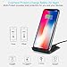 Pansonite QI Wireless Charger, Fast Wireless Charging Pad Stand for iPhone X/8/8 Plus,Nexus 4/5/6/7, Samsung S8/S8+/S7/S7 Edge/S6/S6 Edge+/Note 5 and Other Qi-Enabled Devices (Black)