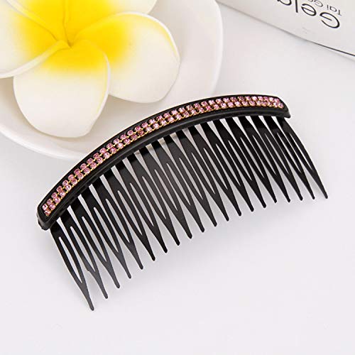 ZOONAI 7Pcs Women Girls Hair Combs with 24 Teeth Hair Clip Rhinestone Wedding Bridal Hair Side Combs Hair Accessories (Straight) - Thumbnail 5