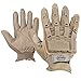 Valken Full Finger Plastic Back Airsoft Gloves, Tan, Large