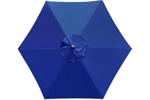 Sunnyglade 7.5ft Patio Umbrella Replacement Canopy Market Umbrella Top Outdoor Umbrella Canopy with 6 Ribs