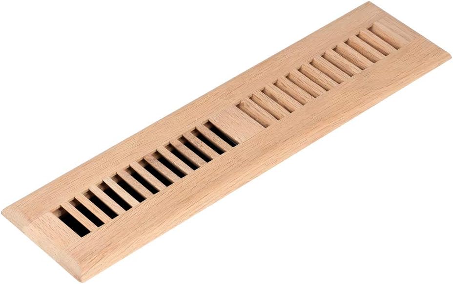 Registers, Grilles & Vents - Homewell Red Oak Wood Floor Register, Drop in Vent Cover, 2x14 Inch, Unfinished