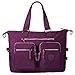 Large Weekender Bag Nylon Travel Tote (1212 Violet red)